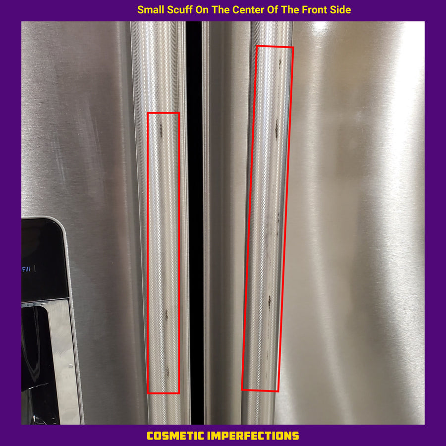 KitchenAid 23.8 cu. ft. Counter-Depth French Door Platinum Interior Refrigerator with PrintShield™ Finish 31133SD123 - KRFC704FPS - Scratch and Dent (Moderate)