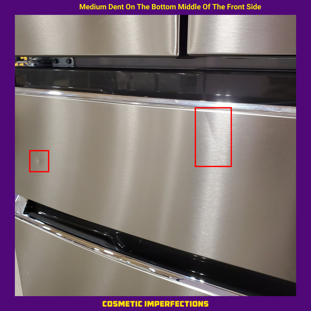 Pictures of Frigidaire Gallery 22 Cu. Ft. 4-Door Counter-depth French Door Refrigerator with Ice Maker (Fingerprint Resistant Stainless Steel) ENERGY STAR 22134SD224 - GRMC2273CF - Scratch & Dent (Major) - Neu Appliance Outlet - Discount Appliance Outlet in Austin, Tx
