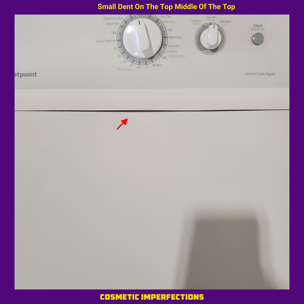 Pictures of Hotpoint White Electric Aluminized Alloy Drum 6.2 Cu. Ft. Dryer with Upfront Lint Filter and Reverse-A-Door HTX21EASKWW - Certified Refurbished - Neu Appliance Outlet - Discount Appliance Outlet in Austin, Tx