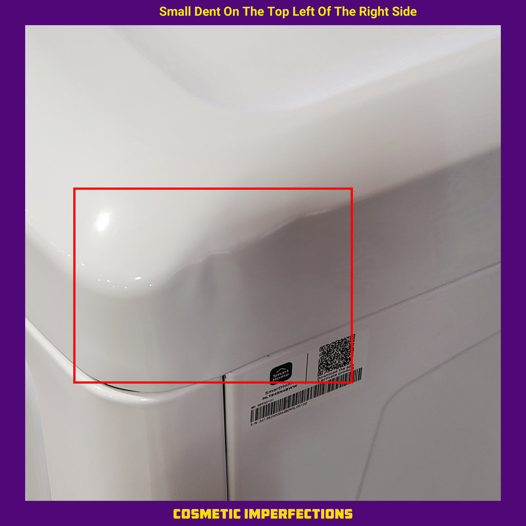 Midea 4.5 cu. ft. Smart Top Load Washer with Wave-Impeller in White MLV45N3BWW - Scratch & Dent (Moderate) and Midea 7 cu. ft. Smart Electric Tumble Dryer with Sensor Dry MLTE45N4BWW - Scratch & Dent (Minor)