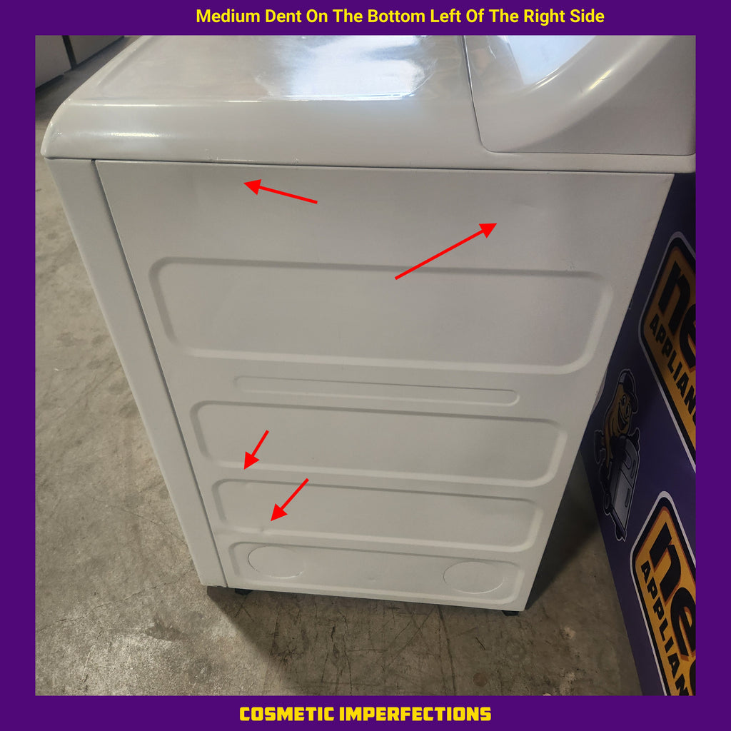 Pictures of Hotpoint White 3.8 Cu. Ft. Washer with Stainless Steel Basket HTW240ASKWS and Hotpoint White Electric 6.2 Cu. Ft. Dryer With Upfront Lint Filter HTX24EASKWS - Certified Refurbished - Neu Appliance Outlet - Discount Appliance Outlet in Austin, Tx