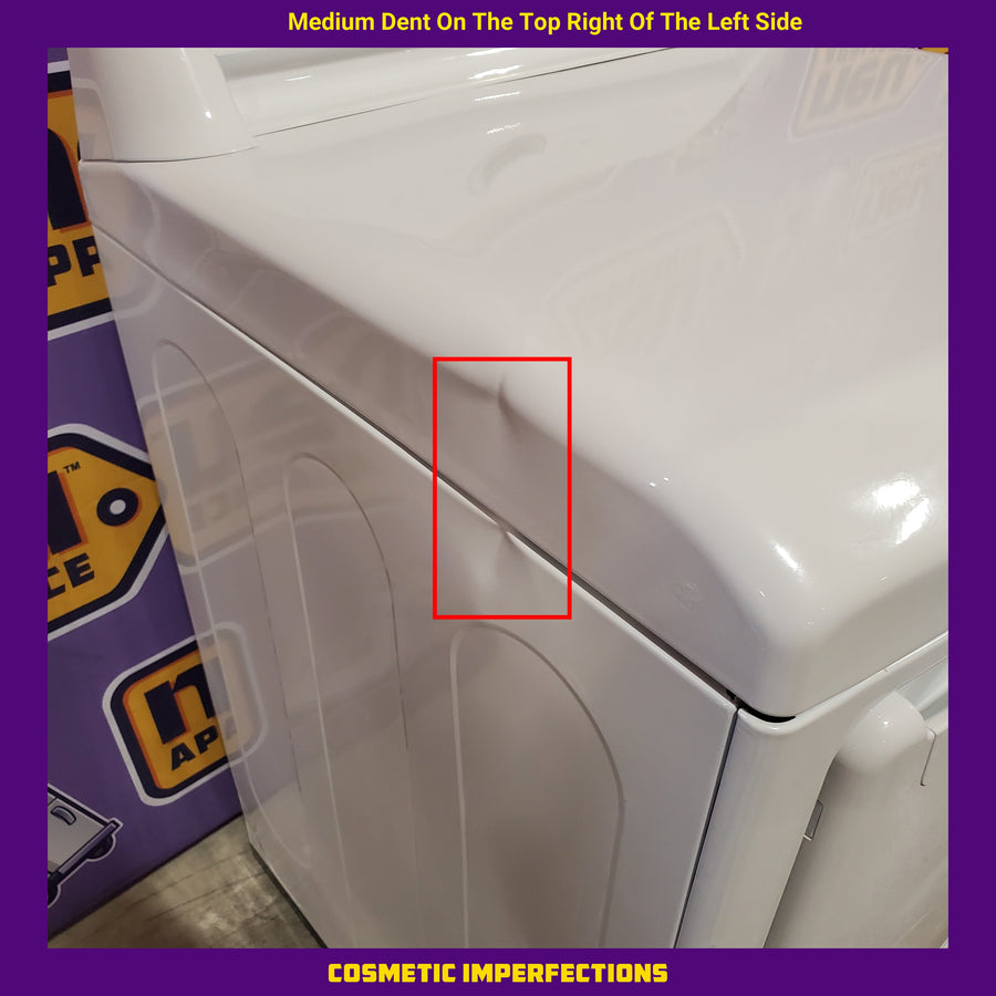 LG ENERGY STAR 7.3 cu. ft. Gas Dryer with Dial-A Cycle Knob and FlowSense Duct Clogging Indicator  31131SD56 - DLG6101W - Scratch & Dent (Major)