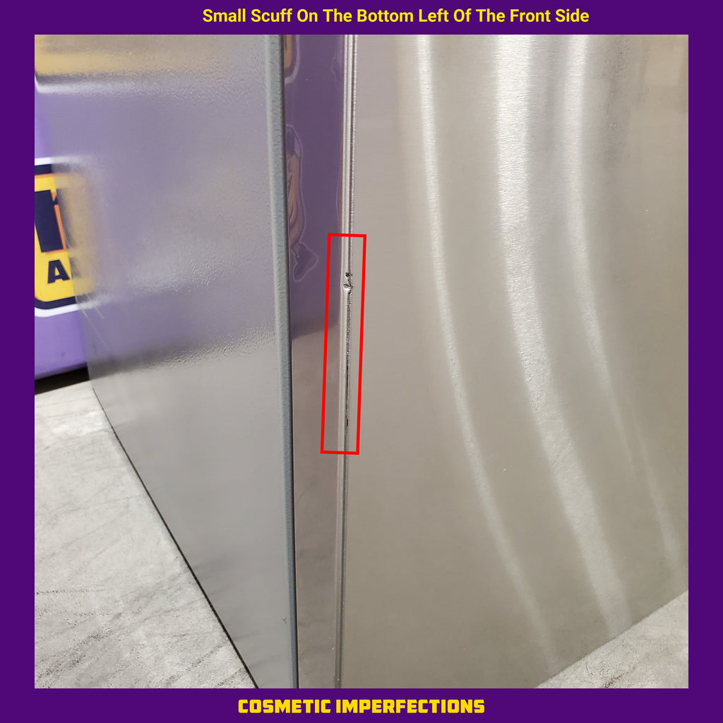 Pictures of Midea 18.7 cu. ft. Garage Ready Bottom-Freezer Refrigerator in Stainless Steel 30134SD208 - MRB19B7AST - Scratch & Dent (Major) - Neu Appliance Outlet - Discount Appliance Outlet in Austin, Tx