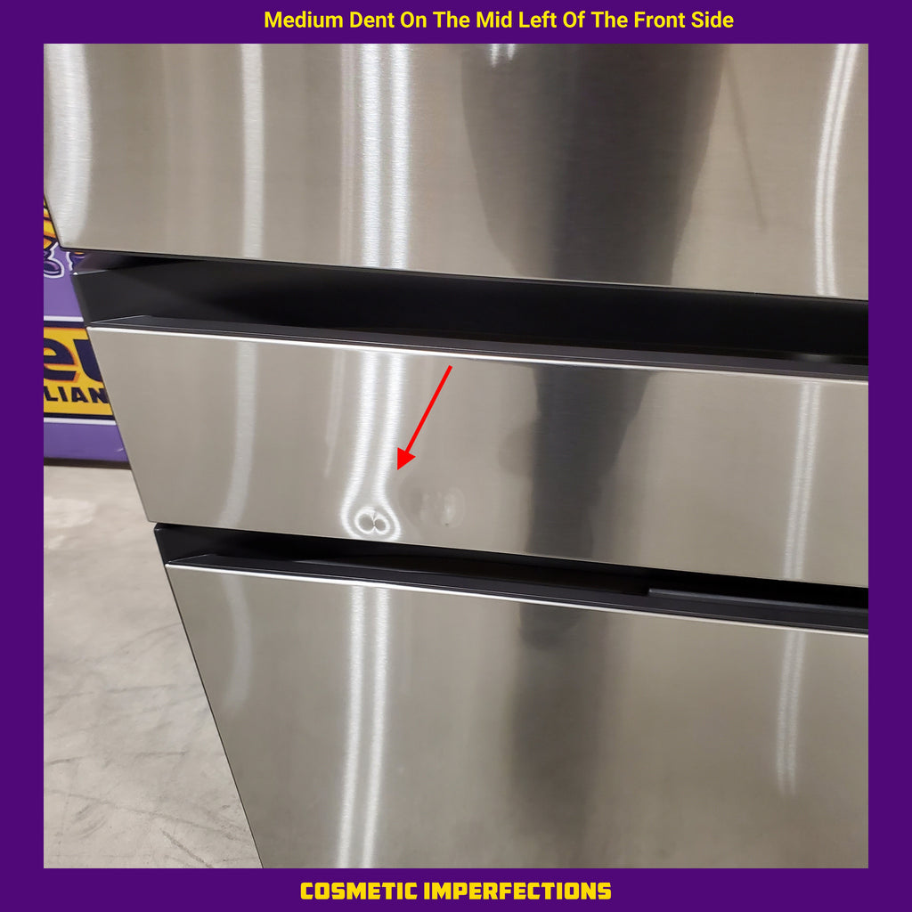 Pictures of Samsung Bespoke 23 cu. ft. Counter Depth 4-Door French Door Stainless Steel Refrigerator with Inner Beverage Center™ & FlexZone™ Drawer - 4SD431 - RF70F23DERAA - Neu Appliance Outlet - Discount Appliance Outlet in Austin, Tx