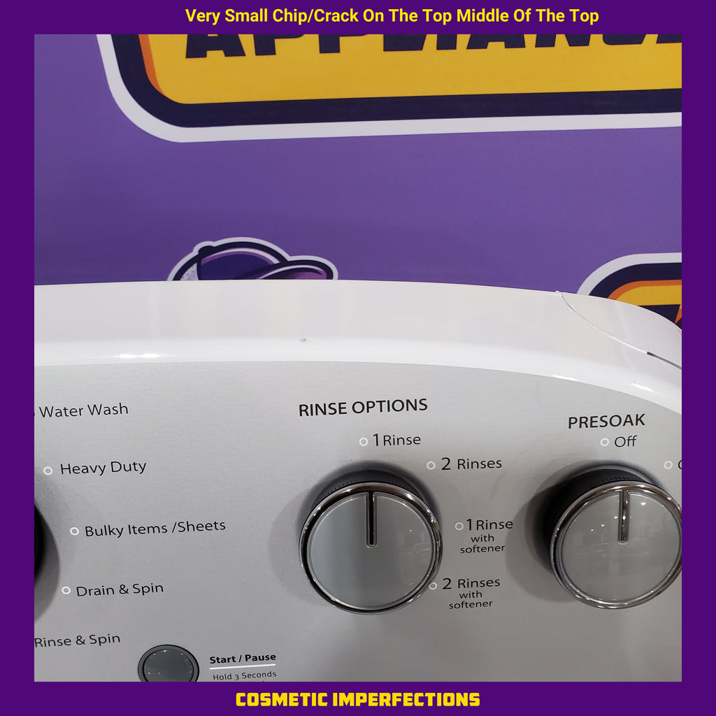 Pictures of Whirlpool 3.5 cu. ft. High Efficiency Top Load Washing Machine with Deep Water Wash WTW4816FW - Scratch & Dent (Minor) and Whirlpool White Electric 7.0 Cu. Ft. Dryer with Auto Dry 16217 - WED4950HW - Scratch & Dent (Moderate) - Neu Appliance Outlet - Discount Appliance Outlet in Austin, Tx