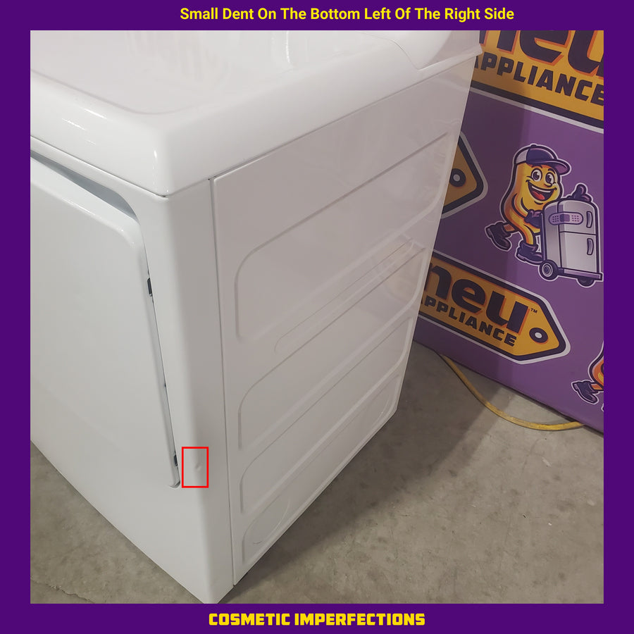 GE High Efficiency Agitator Medium 4.2-cu ft Top-Load Washer in White GTW485ASJWS - Certified Refurbished and GE White Electric 7.2 Cu. Ft. Dryer with Aluminized Alloy Drum 16291 - GTD45EASJWS - Certified Refurbished