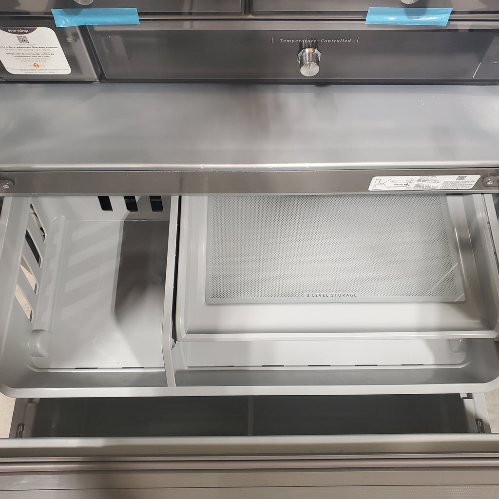 Pictures of KitchenAid 23.8 cu. ft. 36" Counter-Depth French Door Platinum Interior Refrigerator with PrintShield™ Finish KRFC704FPS - Scratch and Dent (Minor) - Neu Appliance Outlet - Discount Appliance Outlet in Austin, Tx