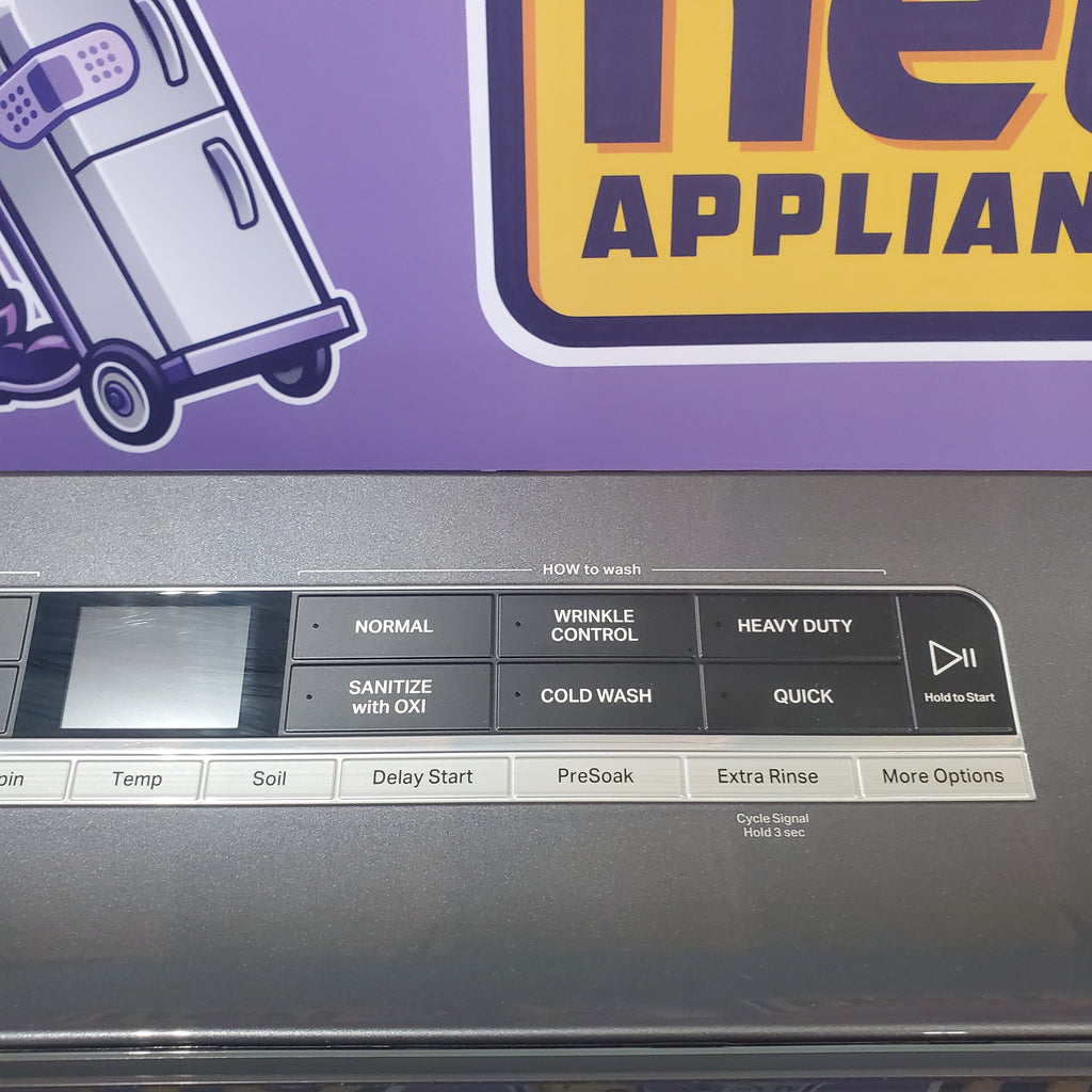 Pictures of Whirlpool Chrome Shadow Top Load 5.2 Cu. Ft. Washer with Removable Agitator WTW8127LC and Whirlpool Chrome Shadow Electric 7.4 Cu. Ft. Dryer with Moisture Sensor WED8127LC - Scratch and Dent Minor - Neu Appliance Outlet - Discount Appliance Outlet in Austin, Tx