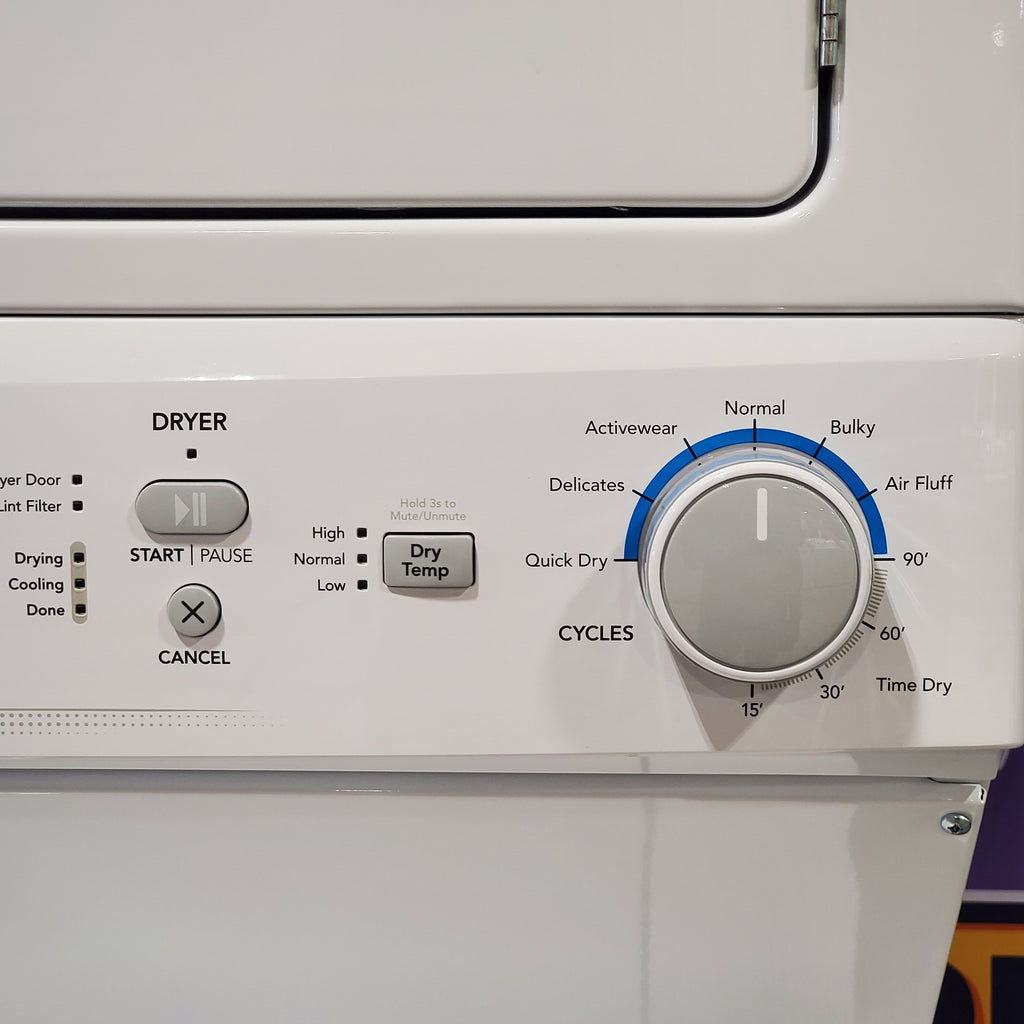 Pictures of Frigidaire Electric Washer/Dryer Laundry Center - 3.9 Cu. Ft Washer and 5.5 Cu. Ft. Dryer FLCE7522AW - Open Box - Neu Appliance Outlet - Discount Appliance Outlet in Austin, Tx