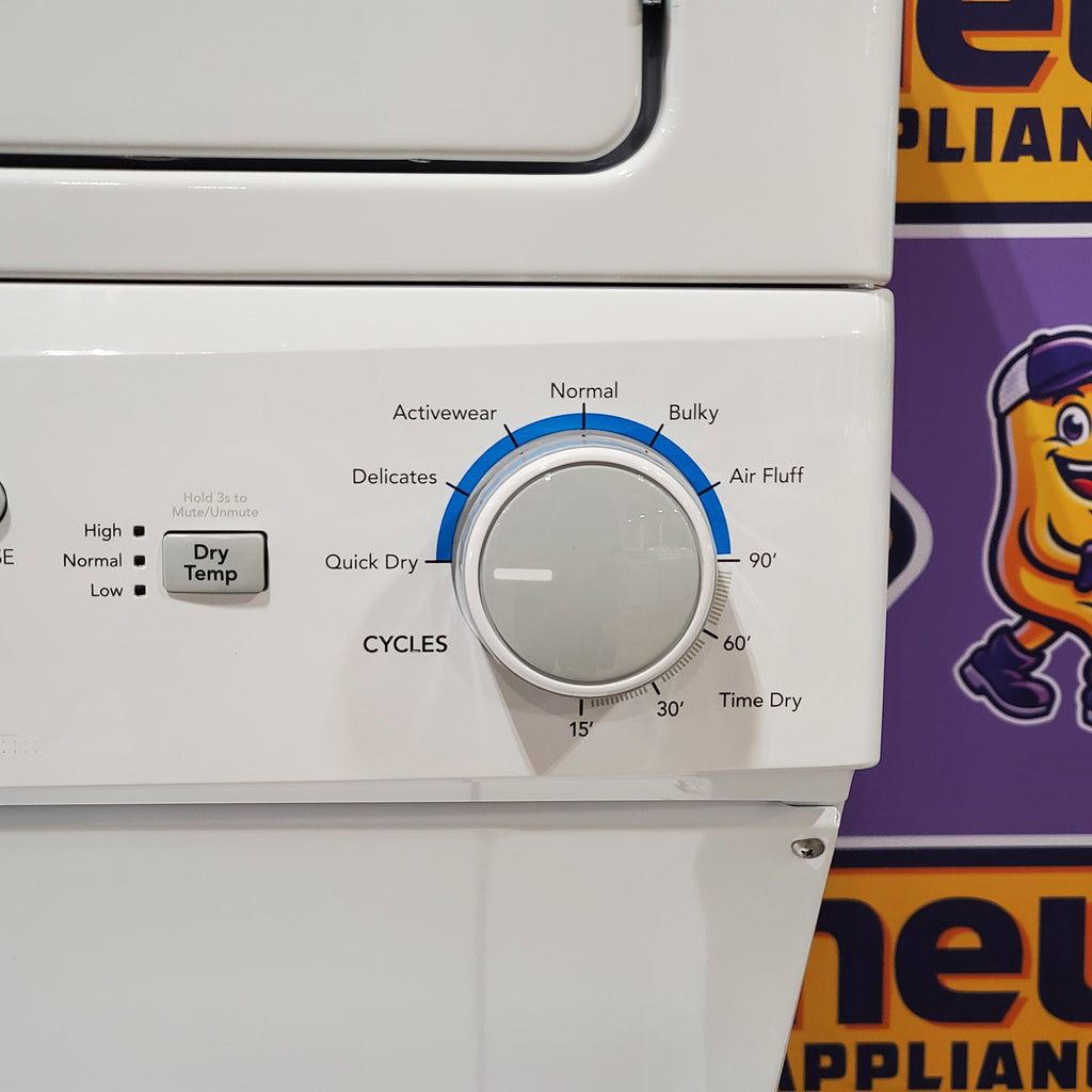 Pictures of Frigidaire Electric Washer/Dryer Laundry Center - 3.9 Cu. Ft Washer and 5.5 Cu. Ft. Dryer FLCE7522AW - Scratch & Dent (Minor) - Neu Appliance Outlet - Discount Appliance Outlet in Austin, Tx