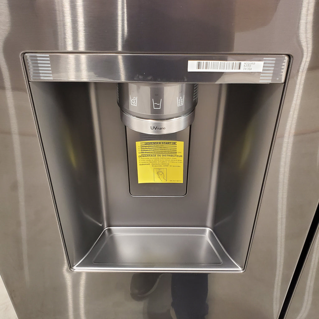 Pictures of LG 26 cu. ft. Smart Counter-Depth MAX French Door Refrigerator with 4 types of ice in PrintProof Black Stainless Steel - 3SD700 - LRYXC2606S- Scratch & Dent (Minor - Neu Appliance Outlet - Discount Appliance Outlet in Austin, Tx