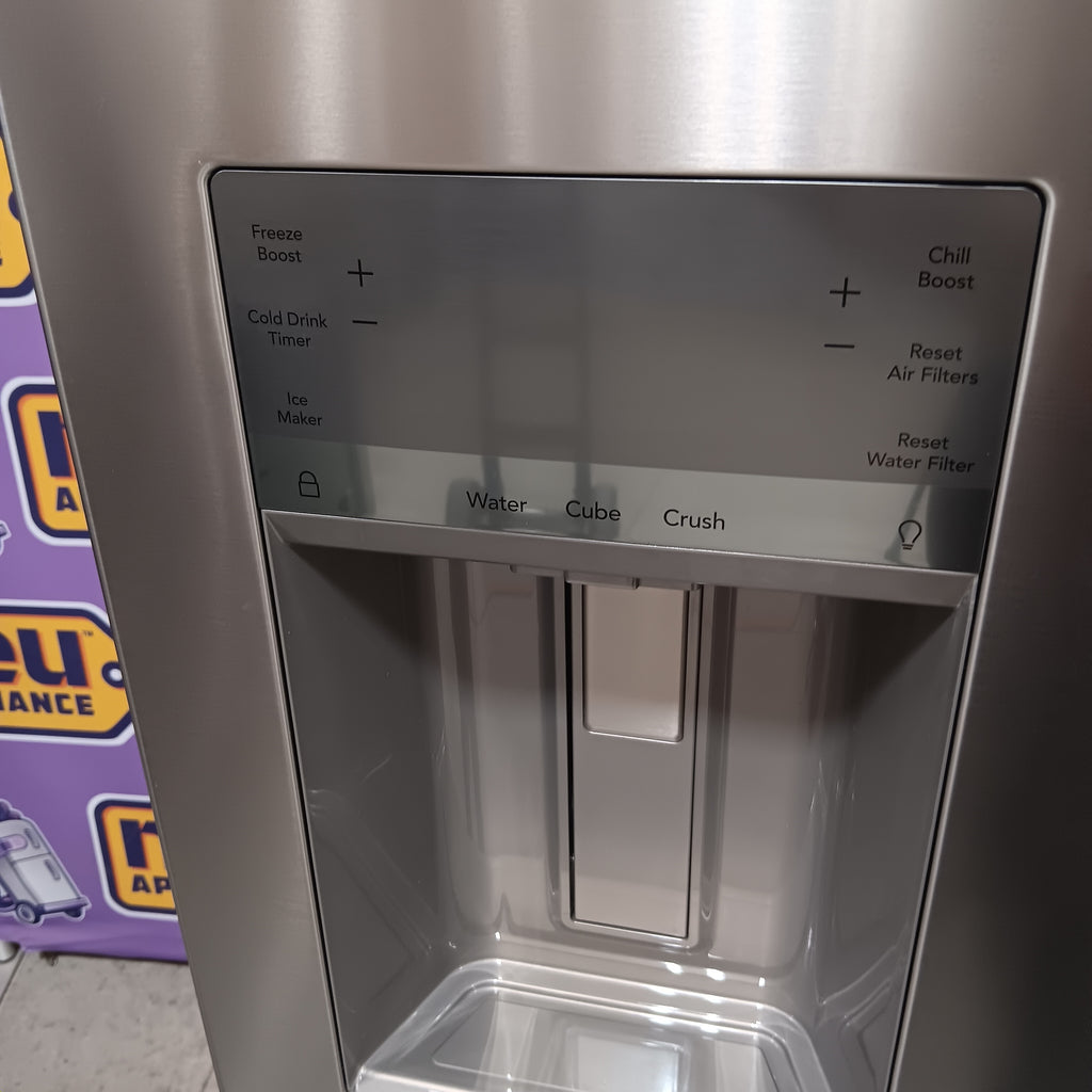 Pictures of Frigidaire 27.8-cu ft ENERGY STAR French Door Refrigerator with Dual Ice Maker in Fingerprint Resistant Stainless Steel 20231SD238 - GRFS2853AF - Scratch & Dent (Moderate) - Neu Appliance Outlet - Discount Appliance Outlet in Austin, Tx