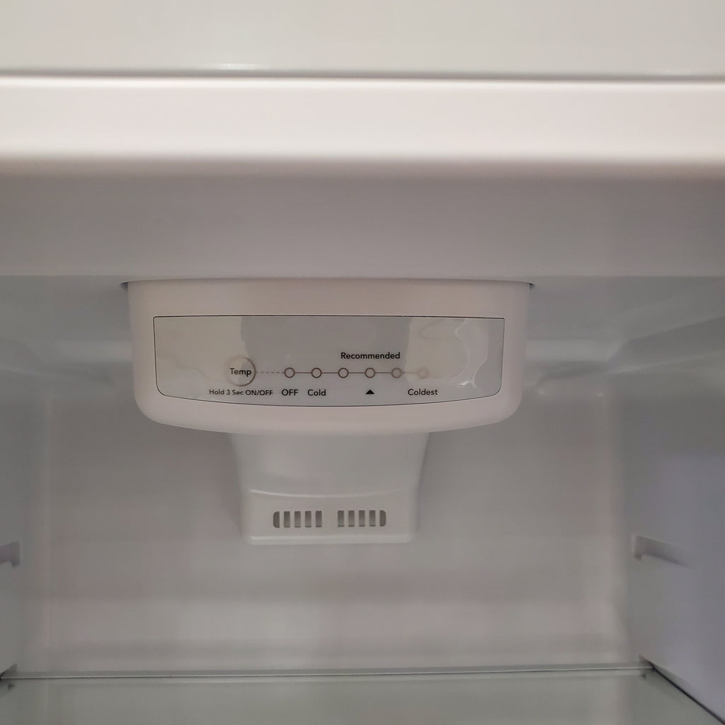 Frigidaire Top Freezer 18 Cu. Ft. Capacity Refrigerator with Spacious Interior Storage and Bright LED Lighting in White FFHT1822UW - Scratch and Dent (Minor)