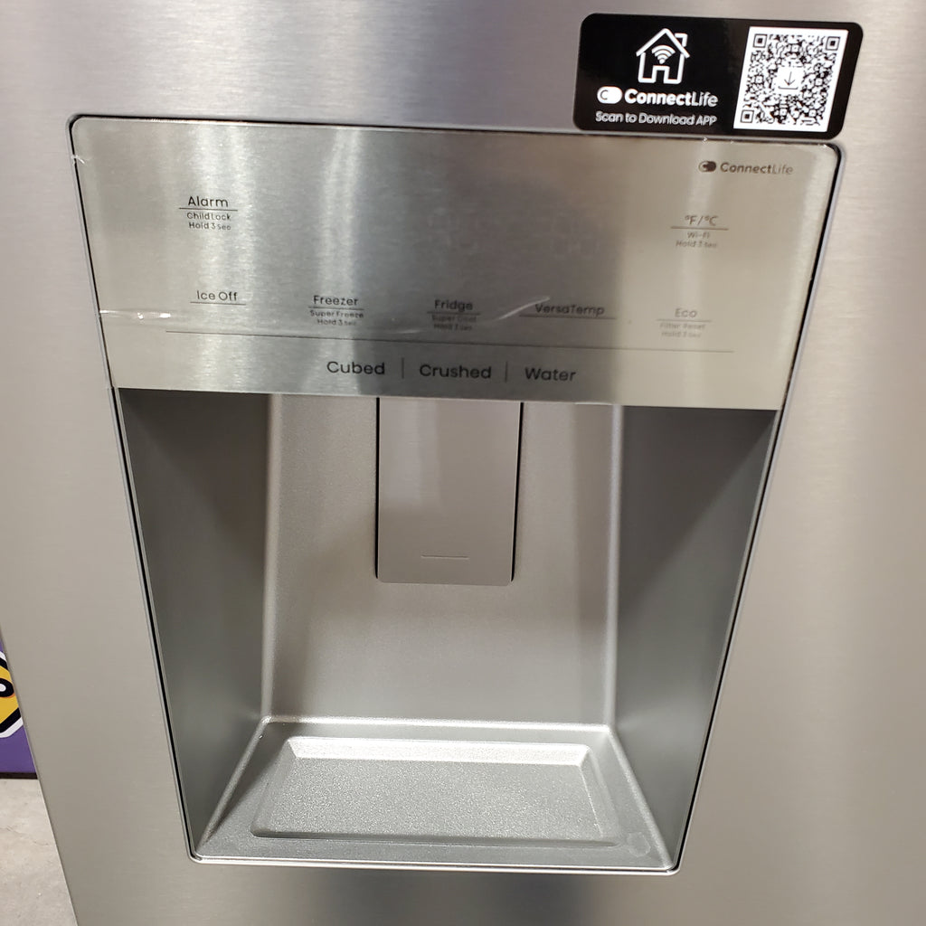 Pictures of Hisense PureFlat 25.6-cu ft 4-Door Smart French Door ENERGY STAR Refrigerator in Stainless Steel with Ice Maker, Water and Ice Dispenser 3SD864 - HRM260N6TSE - Scratch & Dent (Minor) - Neu Appliance Outlet - Discount Appliance Outlet in Austin, Tx