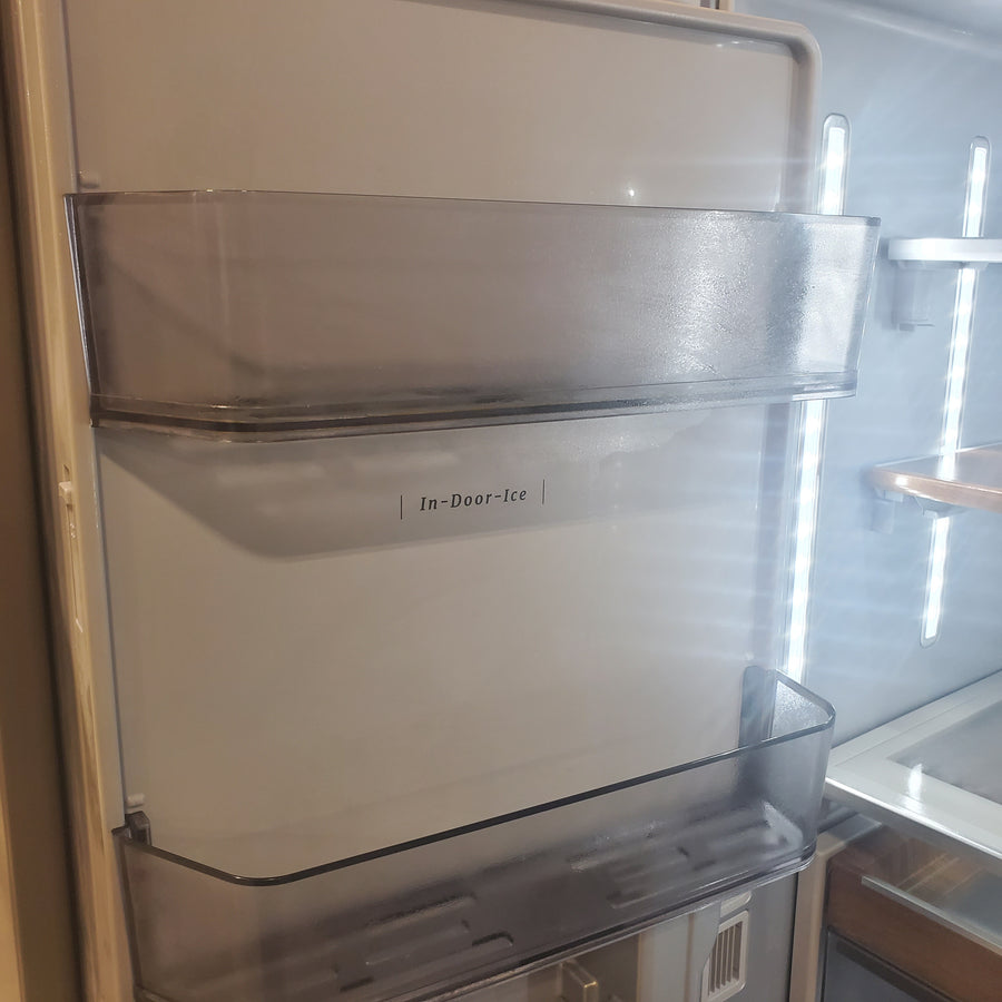 KitchenAid 23.8 cu. ft. Counter-Depth French Door Platinum Interior Refrigerator with PrintShield™ Finish 31135SD264 - KRFC704FPS - Scratch and Dent (Moderate)