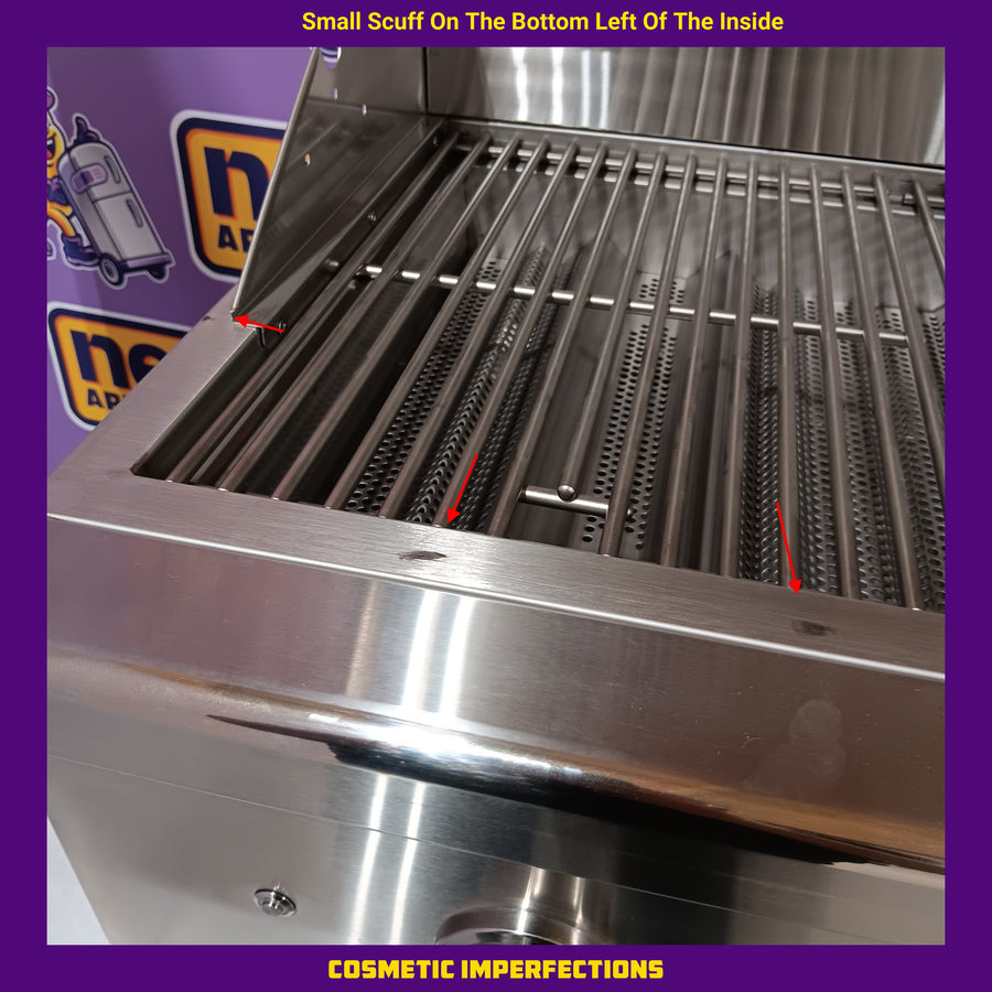 Coyote 28 Inch Built-in Gas Grill with Infinity Burners, Warming Rack, Heat Control Grids, 40,000 Total BTU, Interior Hood Lights, 640 sq. in. Cooking Area and Stainless Steel Grates C1C28LP - Scratch & Dent (Minor)