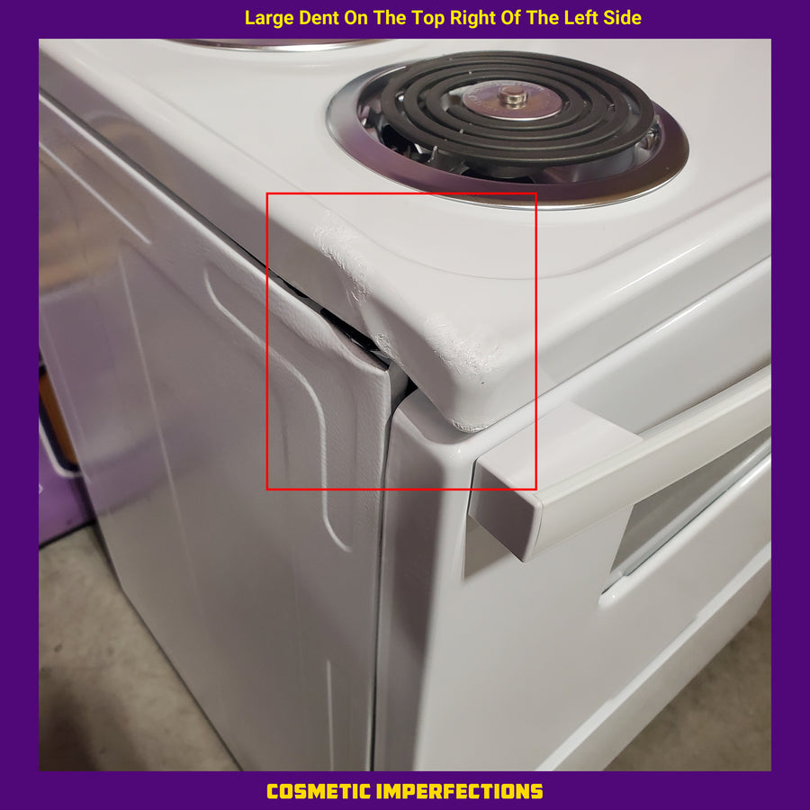 Hotpoint White 30-in 4 Burners 5-cu ft Freestanding Electric Range with Sensi Temp Technology RBS330DRWW - Scratch & Dent (Minor)