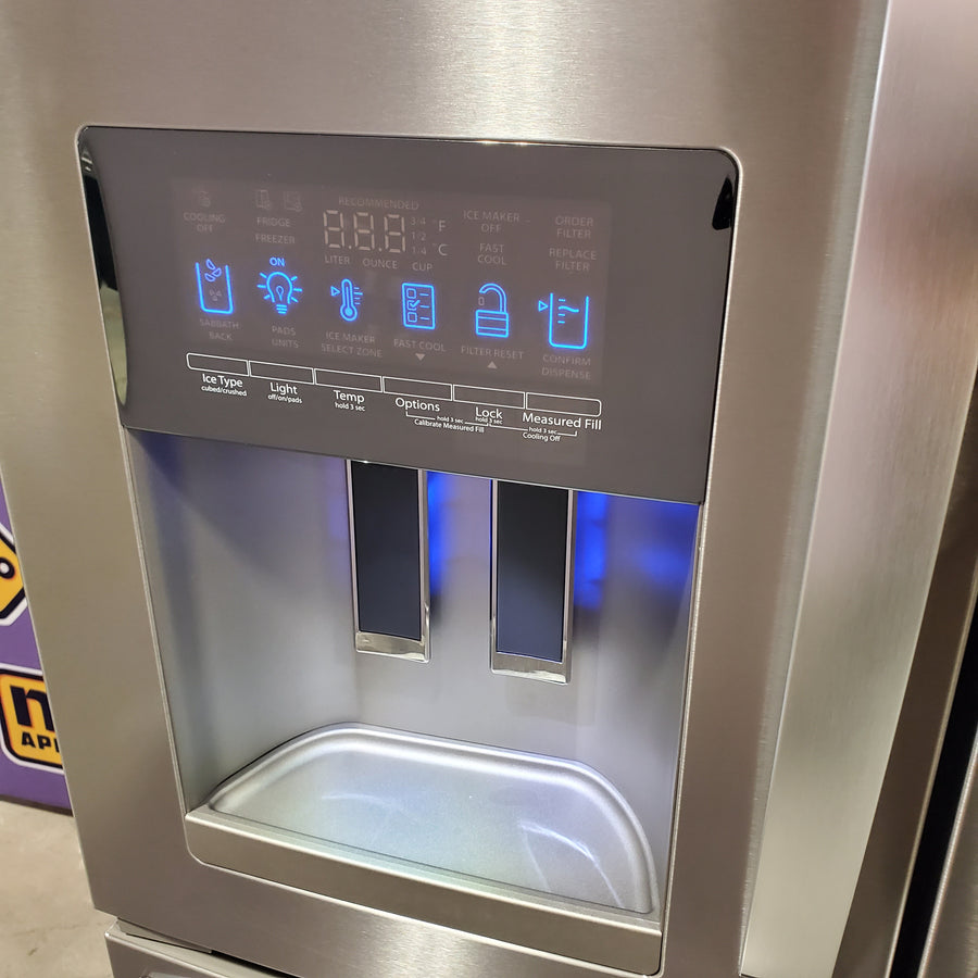 Whirlpool French Door 24.5 Cu. Ft. Capacity Bottom Mount Refrigerator in Fingerprint Resistant Stainless Steel WRMF3636RZ - Scratch & Dent (Minor)