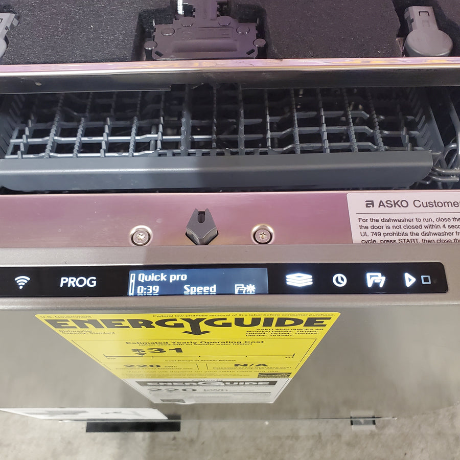 ASKO 50 Series Fully-Integrated Panel Ready Built-In Smart Dishwasher DFI565 - Open Box
