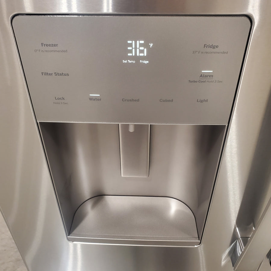 GE ENERGY STAR 25.7 Cu. Ft. Fingerprint Resistant French-Door Refrigerator GFE26JYMFS - Scratch & Dent (Minor)