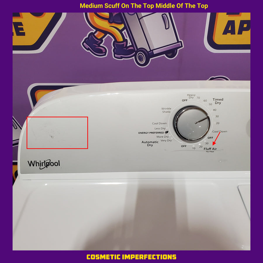 Whirlpool White Electric Extra Large 7.0 Cu. Ft. Dryer with Wrinkle Shield WED4815EW - Certified Refurbished