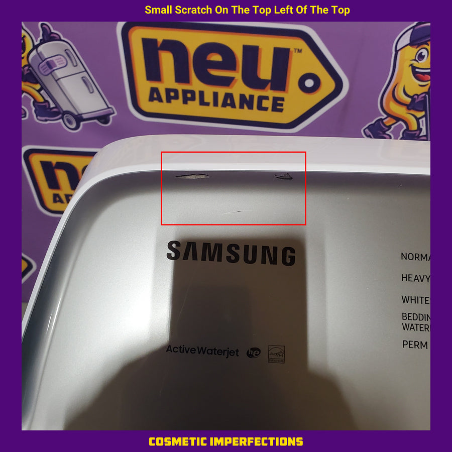 Samsung ENERGY STAR 5.0 cu. ft. Top Load Washing Machine with Active Water Jet WA50R5200AW - Certified Refurbished