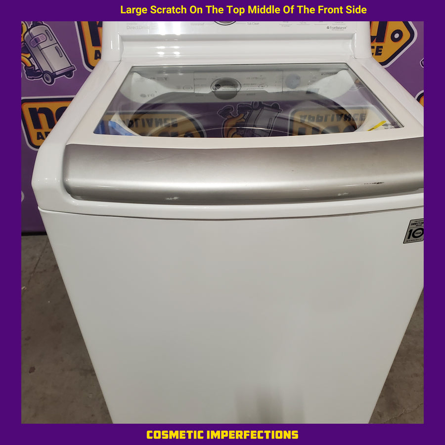 LG White Top Load 5.0 Cu. Ft. Mega Capacity Washer with TurboDrum Technology WT7150CW - Certified Refurbished