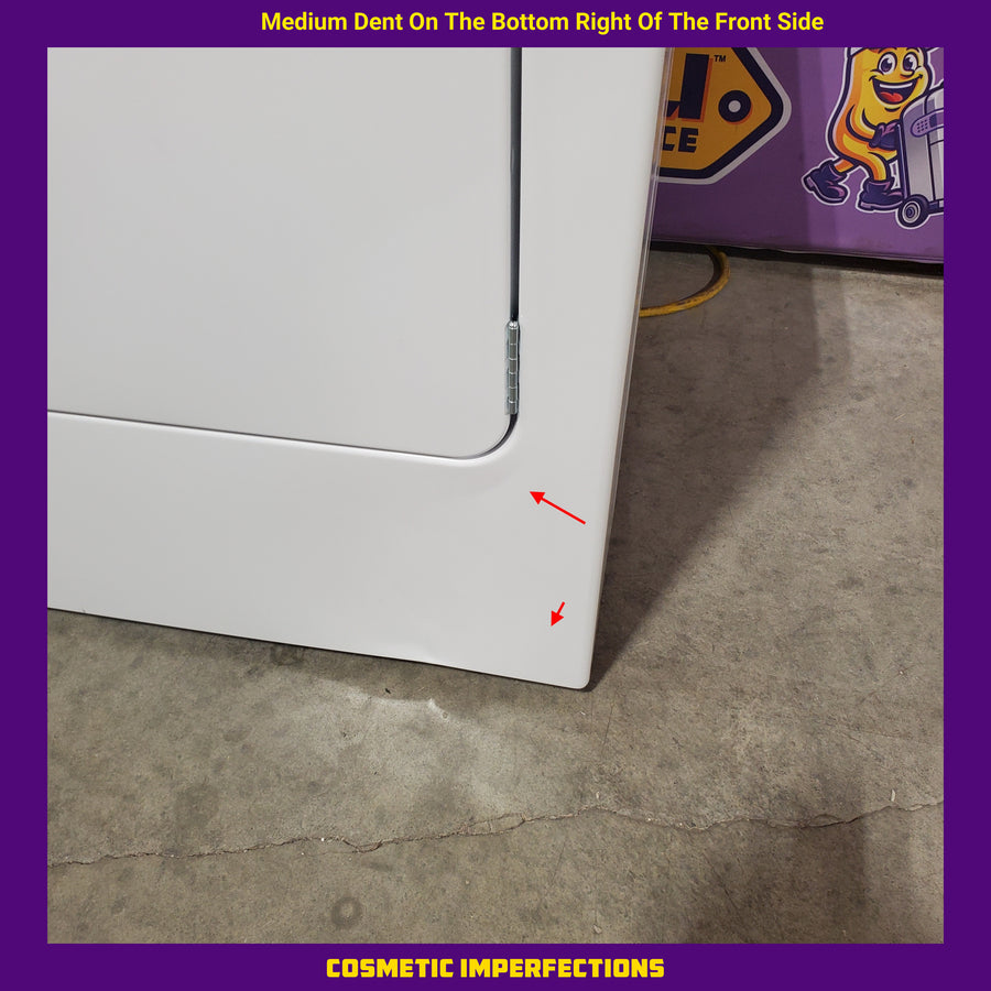 Whirlpool White Gas 7.0 Cu. Ft. Vented Dryer with Wrinkle Shield Option and AutoDry Drying System WGD4815EW - Scratch & Dent (Moderate)