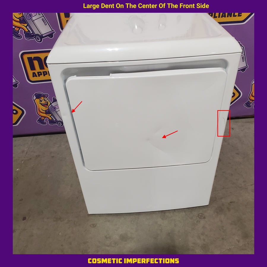 GE White Top Load 4.2 Cu. Ft. Washer with Stainless Steel Basket and Dual Action Agitator GTW460ASJWW - Certified Refurbished and GE 7.2 cu. ft. Capacity Aluminized Alloy Drum Electric Dryer GTD33EASKWW - Certified Refurbished