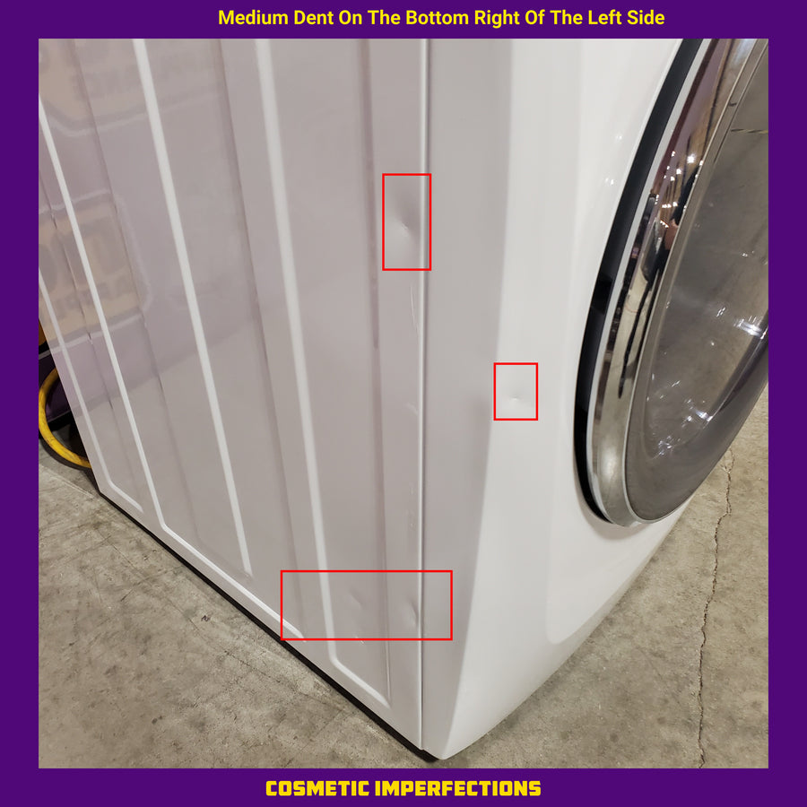 Electrolux 4.5 Cu.Ft. Stackable Front Load Washer with Steam and SmartBoost Wash System ELFW7637AW - Scratch & Dent (Moderate) and Electrolux 8.0 cu. ft. Front Load Electric Dryer with Perfect Steam ELFE7637AW - Scratch & Dent (Minor)