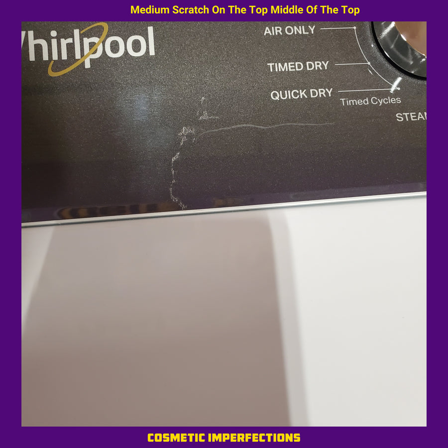 Whirlpool 4.5 Cu. Ft. Top Load Agitator Washer with Built-In Faucet WTW5015LW - Certified Refurbished and Whirlpool Top Load Style Electric Moisture Sensing 7.0 Cu. Ft. Dryer with Steam WED5050LW - Scratch & Dent (Minor)