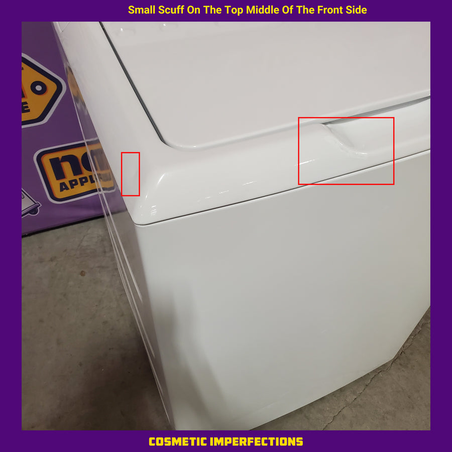 GE White Top Load 4.2 Cu. Ft. Washer with Stainless Steel Basket and Dual Action Agitator GTW460ASJWW - Certified Refurbished and GE White Electric 7.2 Cu. Ft. Dryer with Aluminized Alloy Drum  16304 - GTD42EASJWW - Certified Refurbished