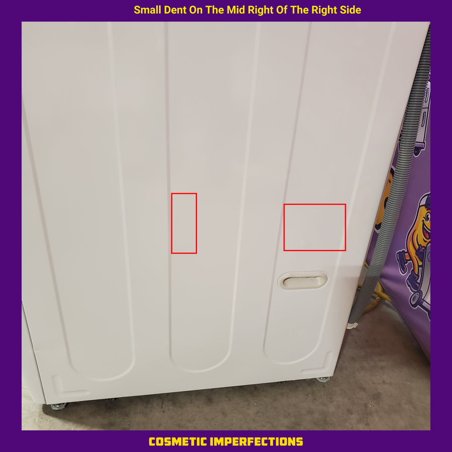 LG 4.5 cu. ft. Front Load Washer with Steam and Built-In Intelligence in White WM4000HWA - Scratch & Dent (Minor) and LG 7.4 cu. ft. Front Load Electric Dryer with TurboSteam and Sensor Dry Technology in White DLEX4000W - Scratch & Dent (Major)