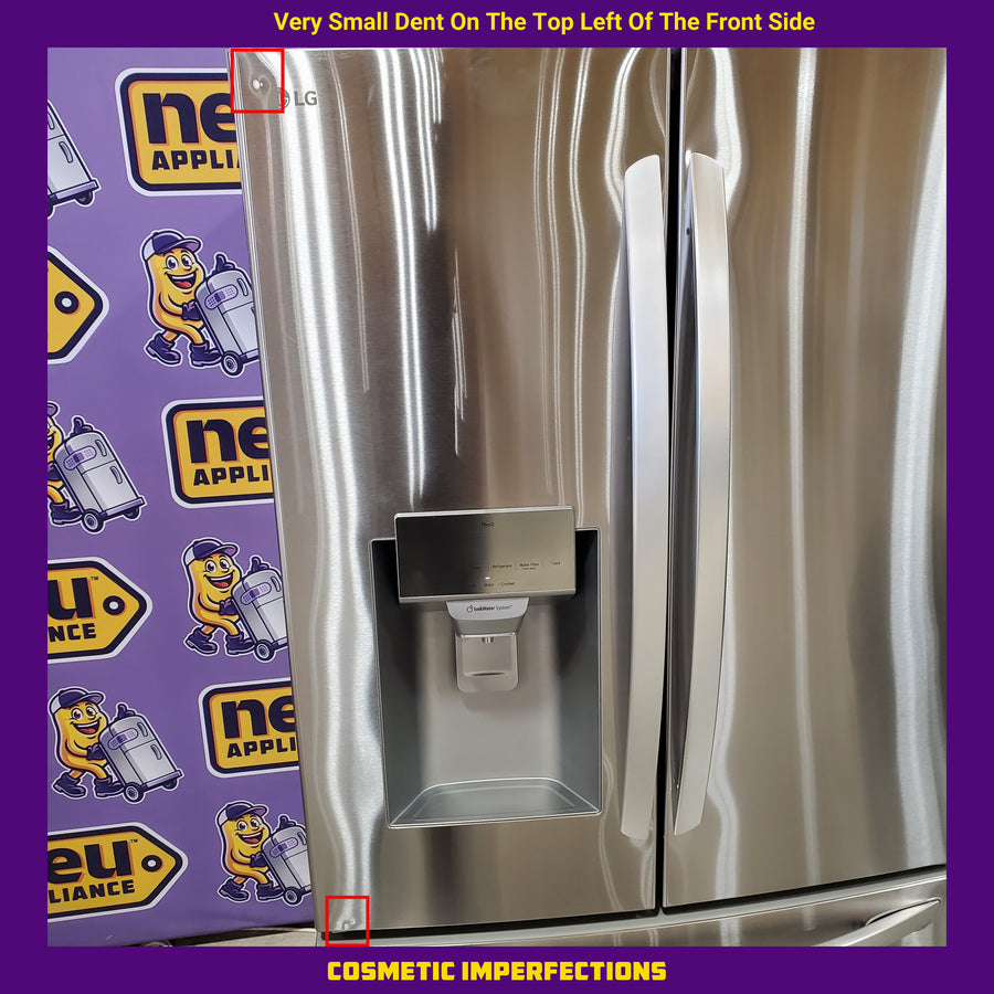 LG 28 cu. ft. 3 Door French Door, Ice and Water with Single Ice Maker in Printproof Stainless Steel LRFS28XBS - Scratch & Dent (Moderate)