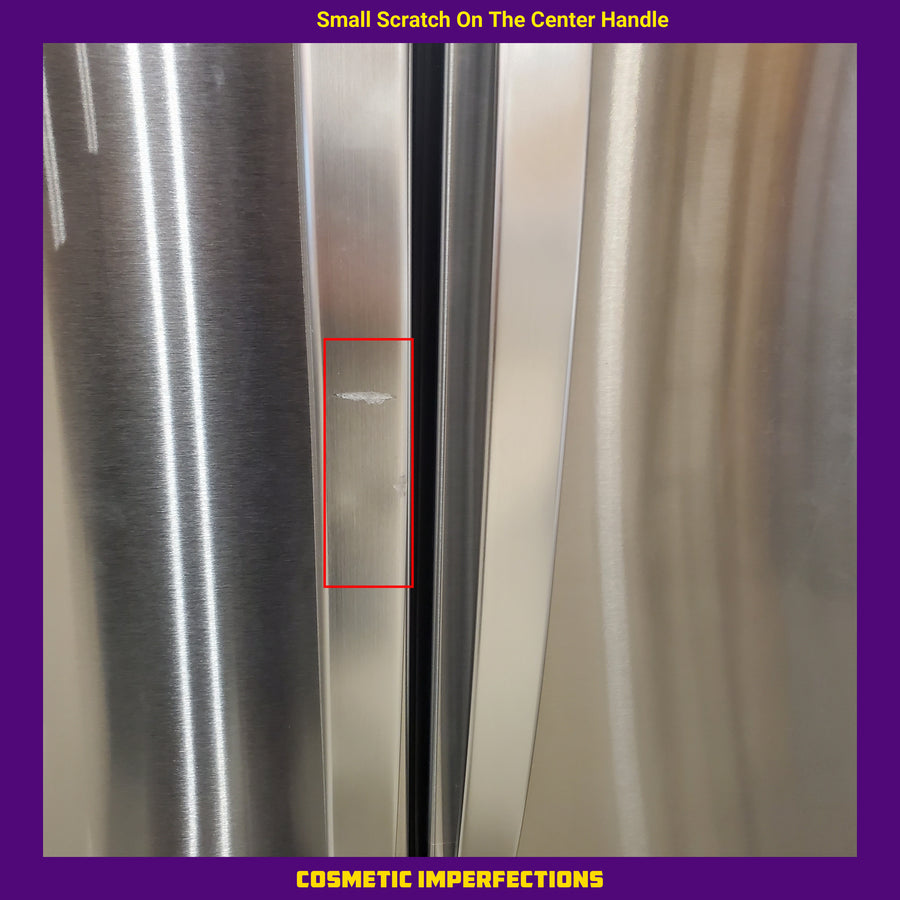 LG 22 cu. ft. 30-inch Wide French Door Refrigerator in Stainless Steel LFCS22520S - Scratch & Dent (Moderate)