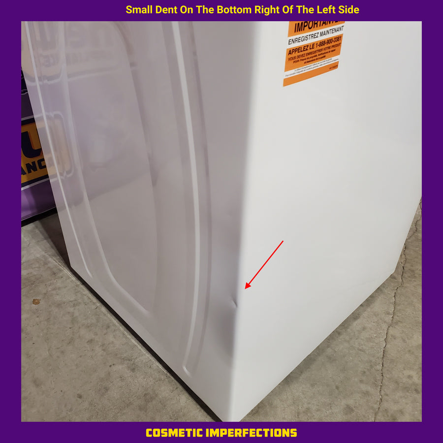 Whirlpool 4.2-4.3 Cu. Ft. Top Load Washer with 2-in-1 Removable Agitator and Soft Close Glass Lid WTW4307SW - Scratch & Dent (Minor) and Whirlpool 7.0 cu. ft. Electric Dryer with Adaptive Dry and Wrinkle Shield™ Option WED4307SW - Scratch & Dent (Minor)