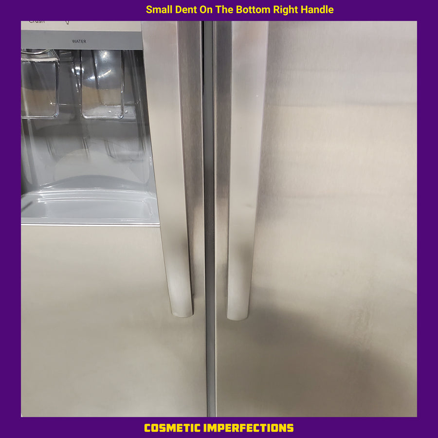 Frigidaire 33" Wide 22.3 cu. ft. ENERGY STAR Side by Side Refrigerator Stainless Steel with Exterior Water and Ice Dispenser FRSS2323AS - Scratch & Dent (Minor)