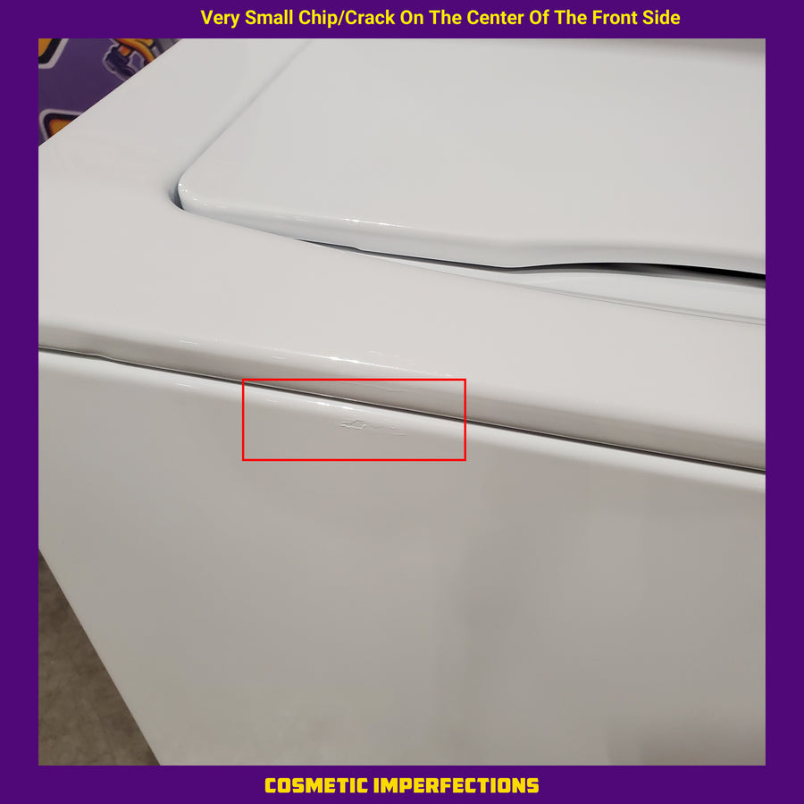 GE Unitized Spacemaker® 3.8 cu. ft. Capacity Washer with Stainless Steel Basket and 5.9 cu. ft. Capacity Electric Dryer 05121102 - GUD27ESSMWW - Certified Refurbished