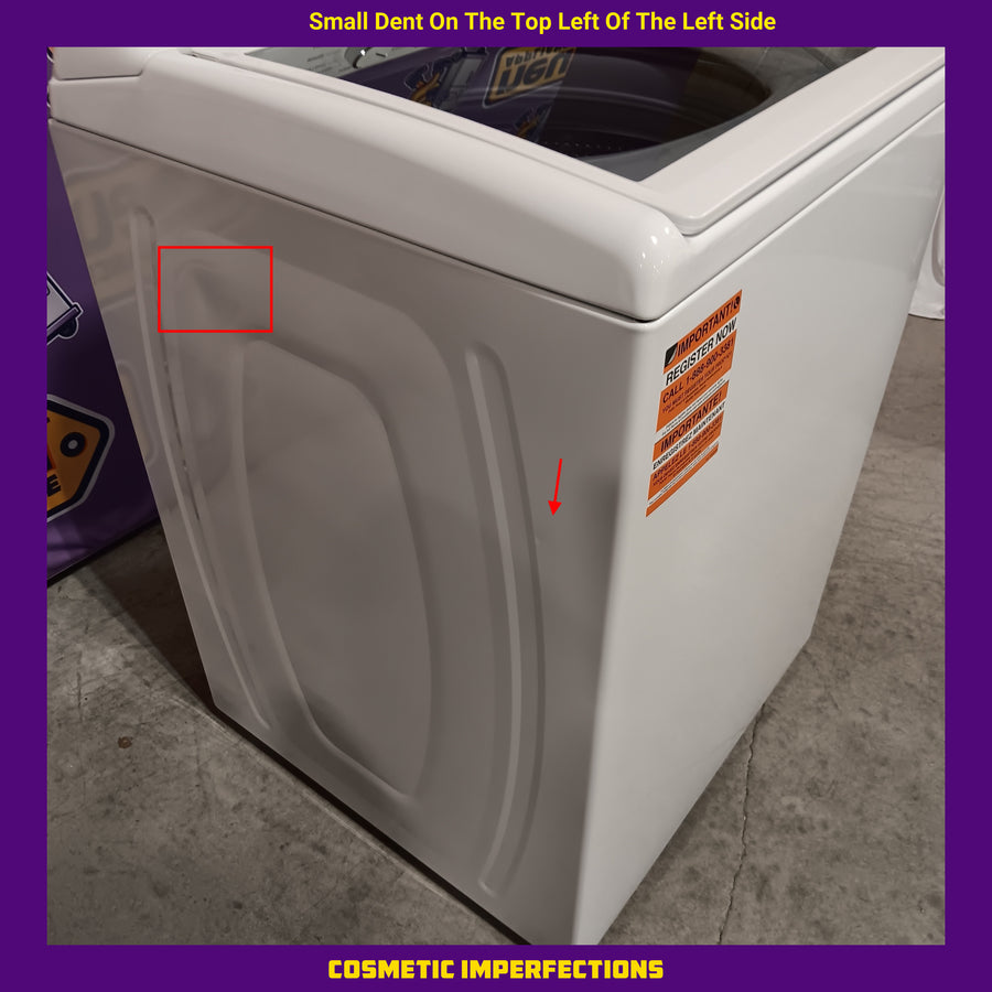 Whirlpool 4.2-4.3 Cu. Ft. Top Load Washer with 2-in-1 Removable Agitator and Soft Close Glass Lid WTW4307SW - Scratch & Dent (Minor) and Whirlpool 7.0 cu. ft. Electric Dryer with Adaptive Dry and Wrinkle Shield™ Option 16285 - WED4307SW - Open Box