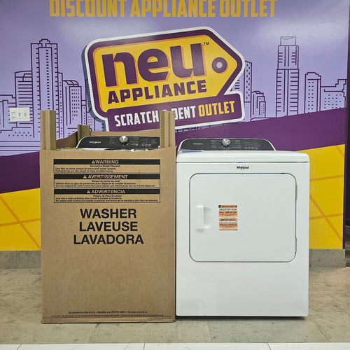 Pictures of Whirlpool White Top Load 5.3 Cu. Ft. Washer with Deep Water Wash WTW6150PW - New in Box and Whirlpool White Electric 7.0 Cu. Ft. Dryer with Moisture Sensing and Steam Refresh Cycle WED6150PW - Scratch and Dent (Minor) - Neu Appliance Outlet - Discount Appliance Outlet in Austin, Tx