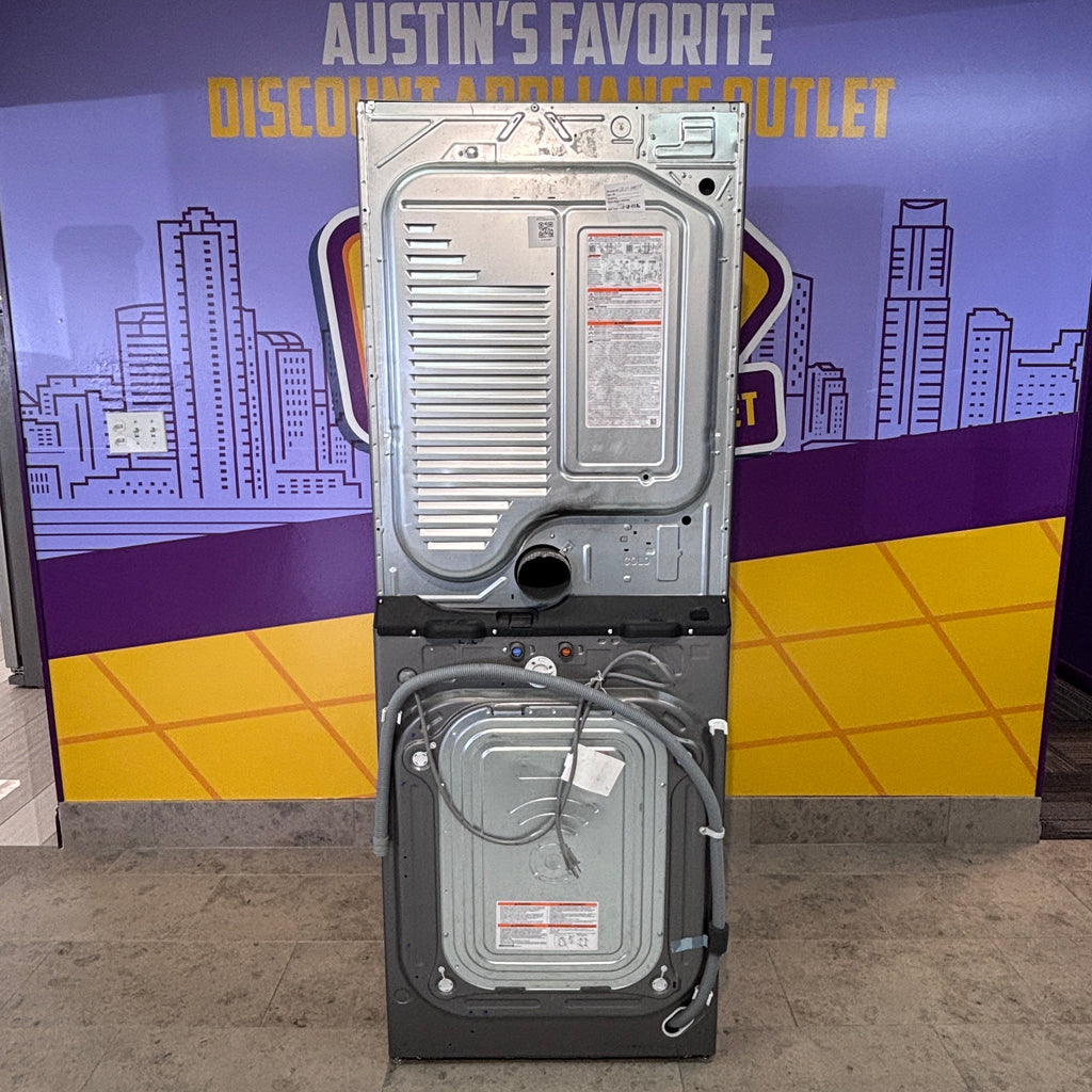 Pictures of LG Graphite Steel Front Load WashTower Single Unit with Center Controls 4.5 Cu. Ft. Washer and 7.4 Cu. Ft. Dryer WKE100HVA - Scratch and Dent (Minor) - Neu Appliance Outlet - Discount Appliance Outlet in Austin, Tx