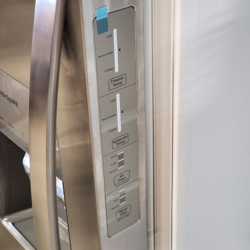 Frigidaire 25.6 cu. ft. ENERGY STAR Side by Side Refrigerator with Exterior Water and Ice Dispenser in Stainless Steel 4SD448 - FRSS2623AS - Scratch & Dent (Moderate)