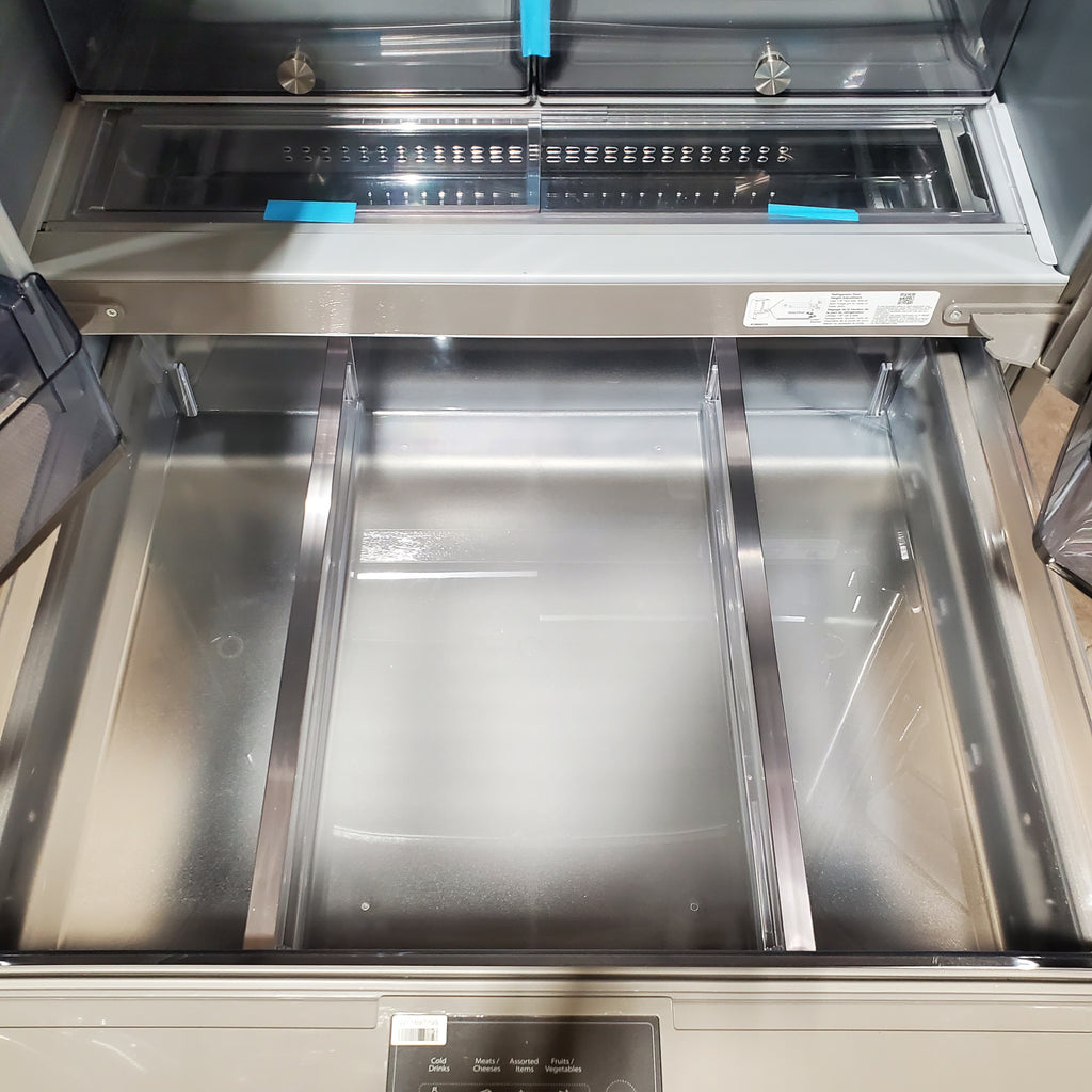 Pictures of KitchenAid PrintShield Stainless 26.2 Cu. Ft. Multi-Door French Door Refrigerator with Platinum Interior and FreshChill™ Full-Width Refrigerated Drawer 3SD859 - KRMF536RPS - Scratch & Dent (Minor) - Neu Appliance Outlet - Discount Appliance Outlet in Austin, Tx