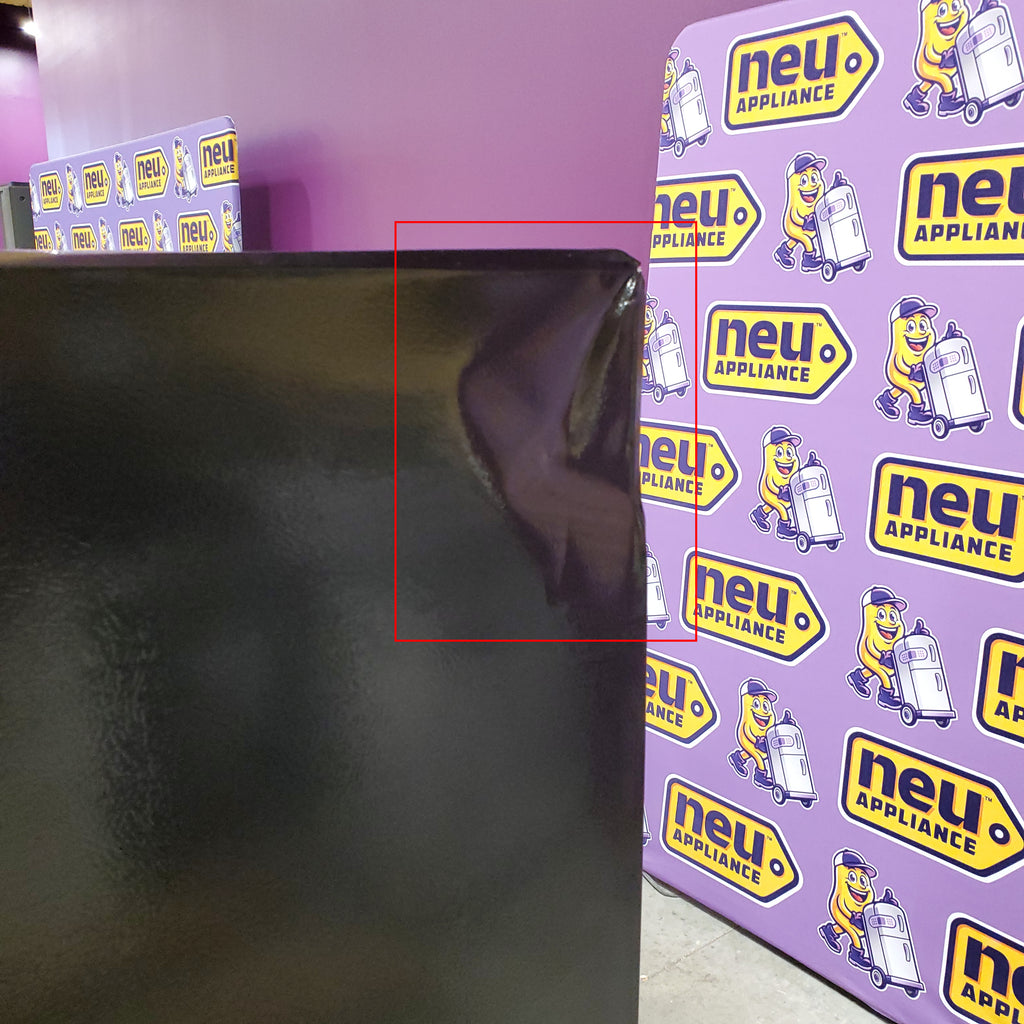 Pictures of Vissani 18 cu. ft. Top Freezer Refrigerator in Stainless Steel, Garage Ready 25SD117 - MDTF18SSR - Scratch & Dent (Moderate) - Neu Appliance Outlet - Discount Appliance Outlet in Austin, Tx