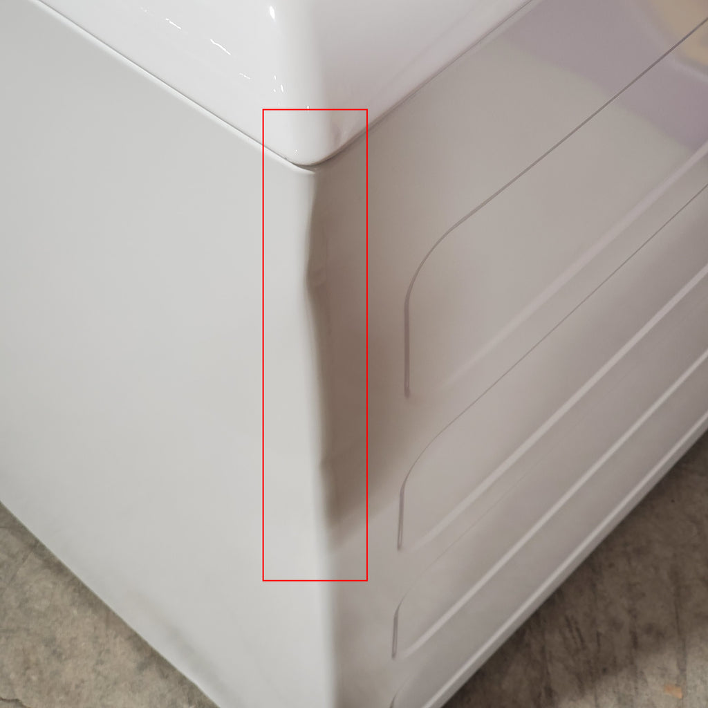 Pictures of Hotpoint® 4.0 cu. ft. Capacity Washer with Cold Plus and Water Level Control HTW265ASWWW - Scratch & Dent (Moderate) and Hotpoint® 6.2 cu. ft. vented Electric Dryer with Auto Dry 16101 - HTX26EASWWW - Scratch & Dent (Minor) - Neu Appliance Outlet - Discount Appliance Outlet in Austin, Tx