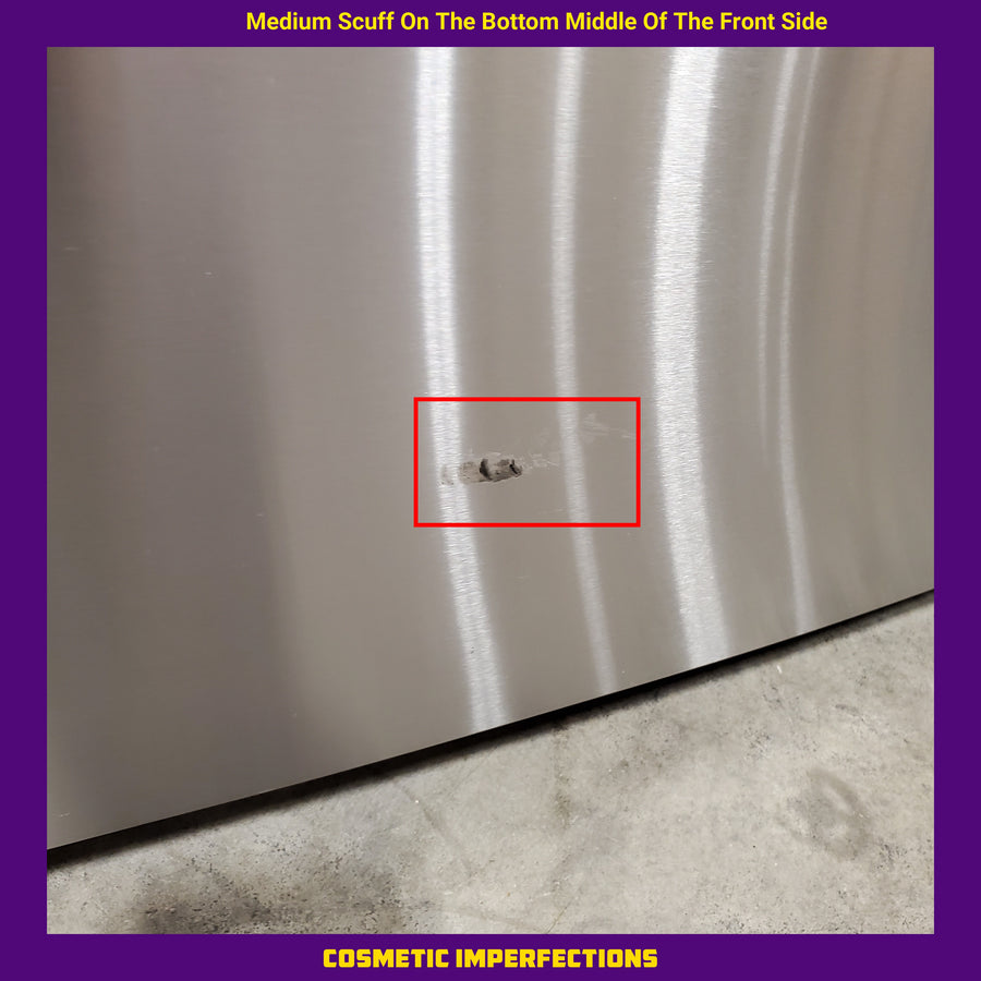 GE Energy Star 3 Door French Door 27.7 Cu. Ft. Refrigerator with TwinChill Evaporators in Fingerprint Resistant Stainless Steel GFE28GYNFS - Scratch & Dent (Major)