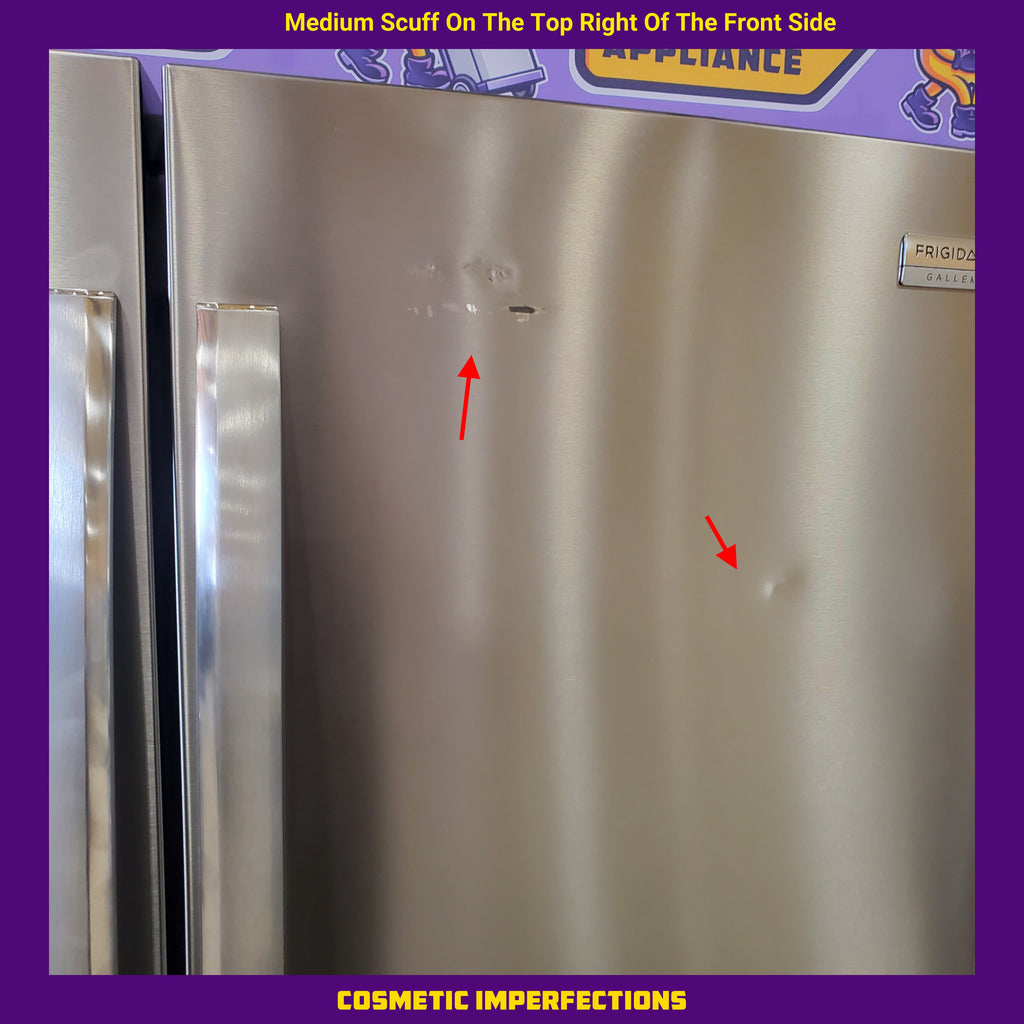 Pictures of Frigidaire Gallery 22 Cu. Ft. 4-Door Counter-depth French Door Refrigerator with Ice Maker (Fingerprint Resistant Stainless Steel) ENERGY STAR GRMC2273CF - Scratch and Dent (Moderate) - Neu Appliance Outlet - Discount Appliance Outlet in Austin, Tx