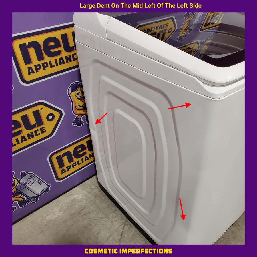 Samsung Top Load 5.0 Cu. Ft. Washer with Super Speed in White 31135SD249 - WA50R5400AW - Scratch & Dent (Moderate)