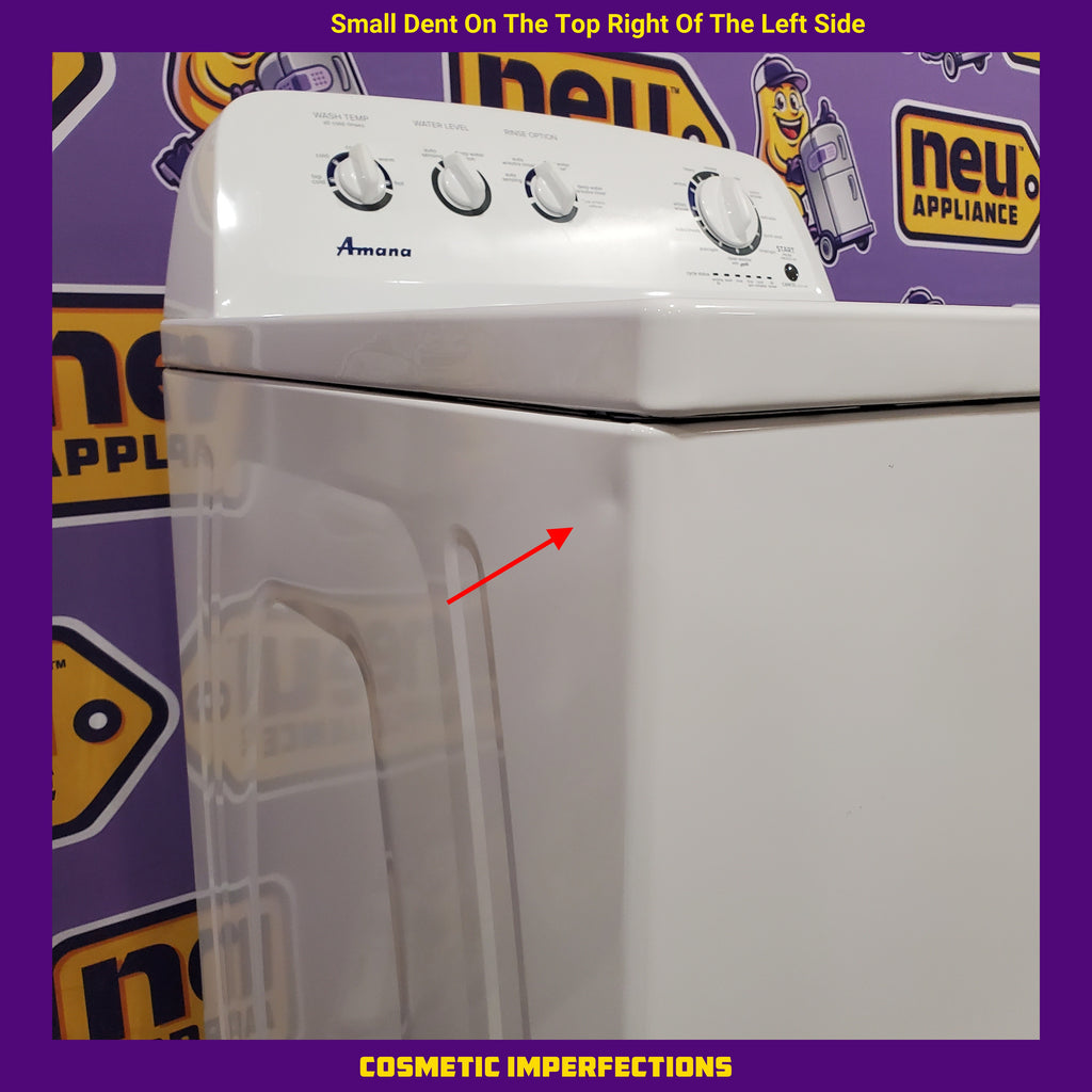 Pictures of Amana Top Load 3.8 Cu. Ft. Washer with High Efficiency Agitator in White 22132SD124 - NTW4519JW - Scratch & Dent (Minor) - Neu Appliance Outlet - Discount Appliance Outlet in Austin, Tx