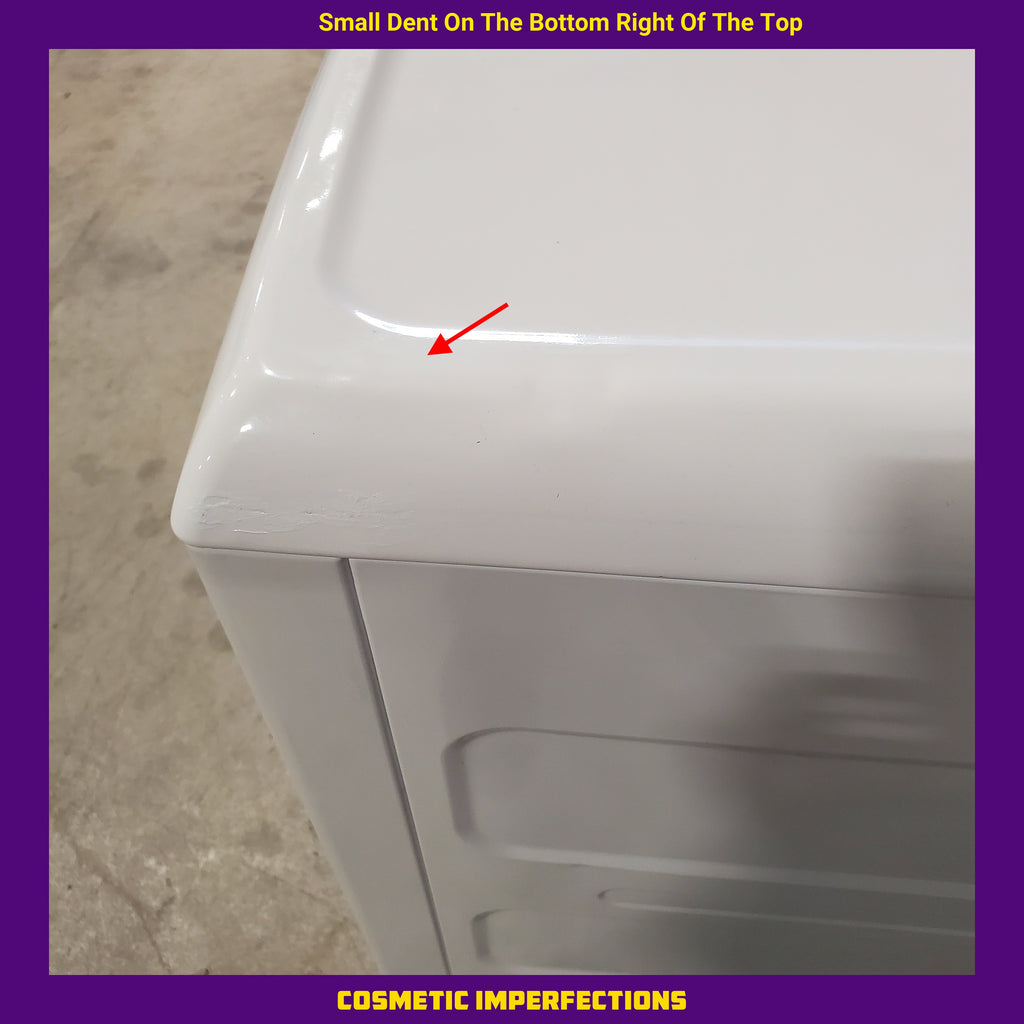 Pictures of Hotpoint White Electric Aluminized Alloy Drum 6.2 Cu. Ft. Dryer with Upfront Lint Filter and Reverse-A-Door HTX21EASKWW - Certified Refurbished - Neu Appliance Outlet - Discount Appliance Outlet in Austin, Tx